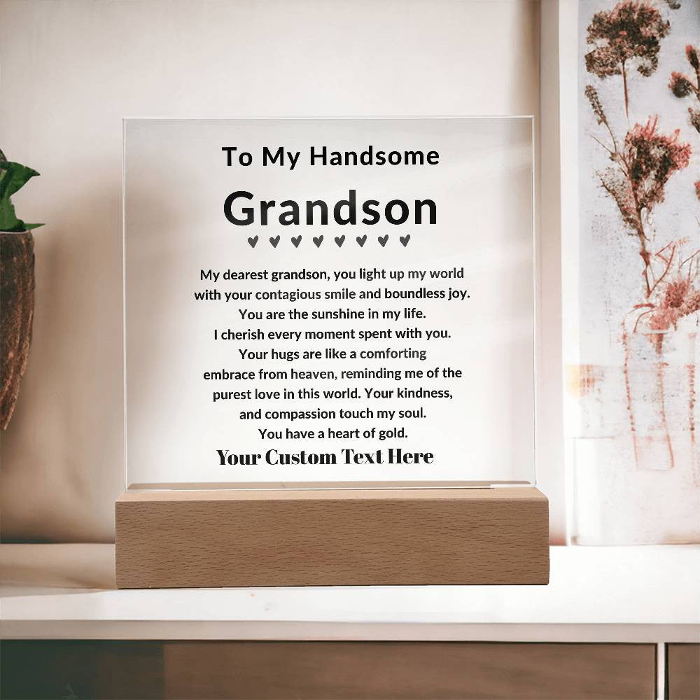 Grandson Acrylic Plaque-[Heartfelt Family Gift]