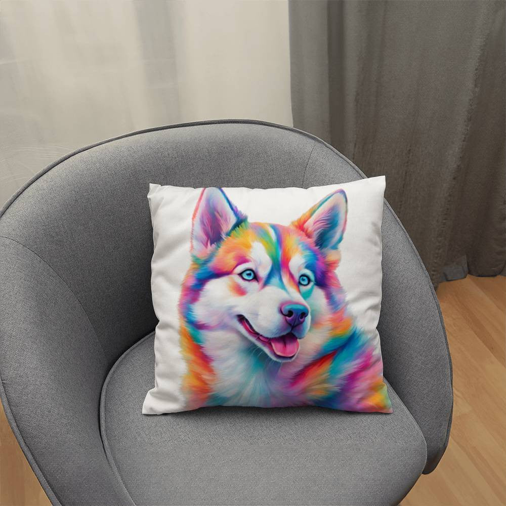 Pastel Husky Dog Classic Pillow in 5 Sizes-[Heartfelt Family Gift]