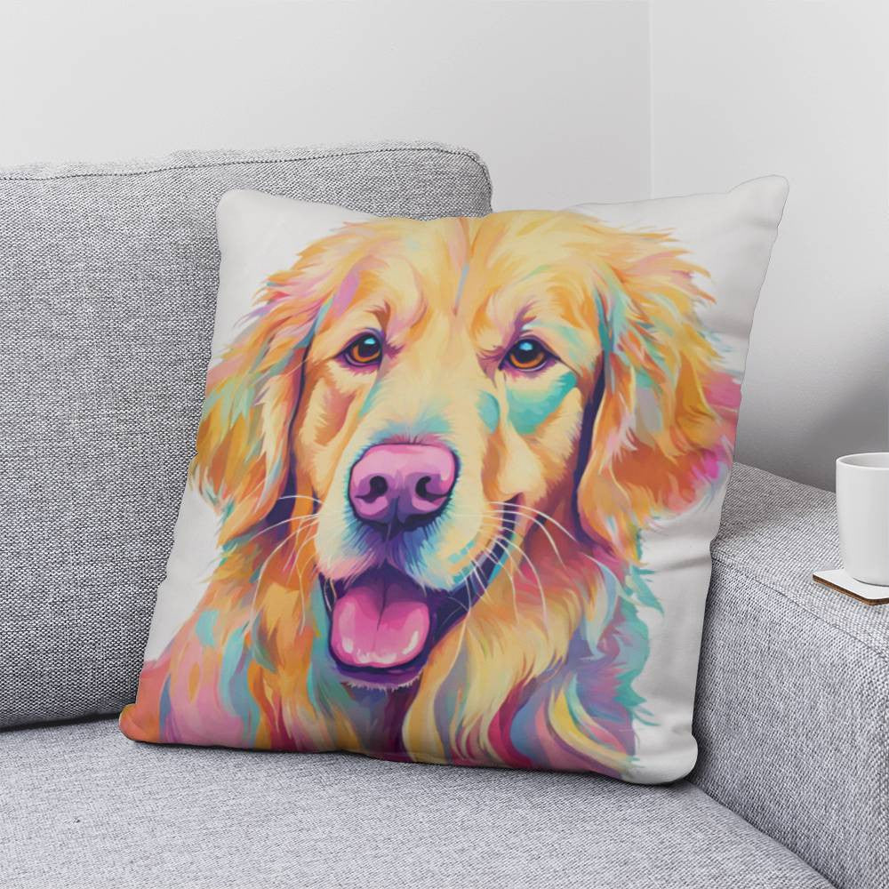 Golden Retriever Throw Pillow in 5 Sizes-[Heartfelt Family Gift]