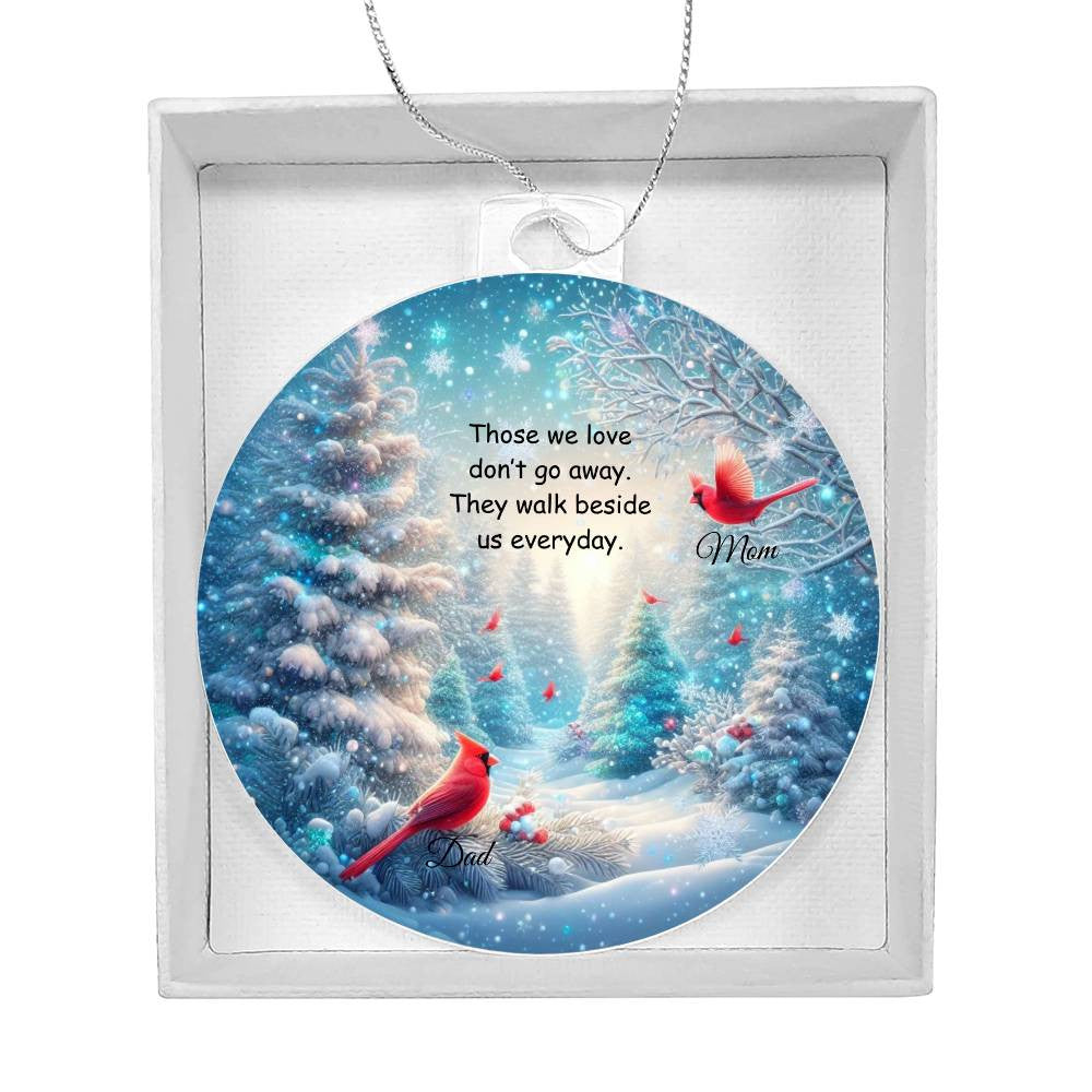 Classic Cardinal Memorial Ornament - In Loving Memory Remembrance Gift with Personalized Name - Thoughtful Christmas Decoration-[Heartfelt Family Gift]