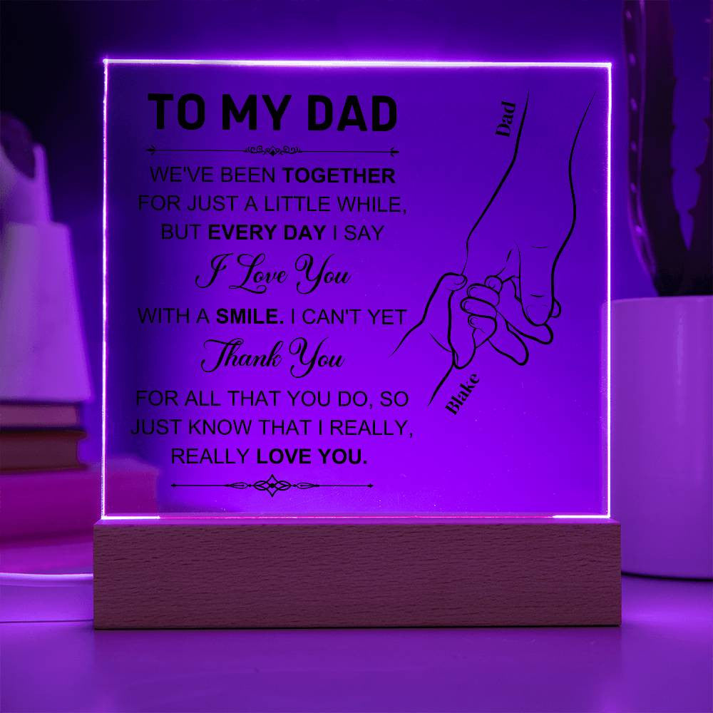 Personalized Father Son Acrylic Plaque-[Heartfelt Family Gift]