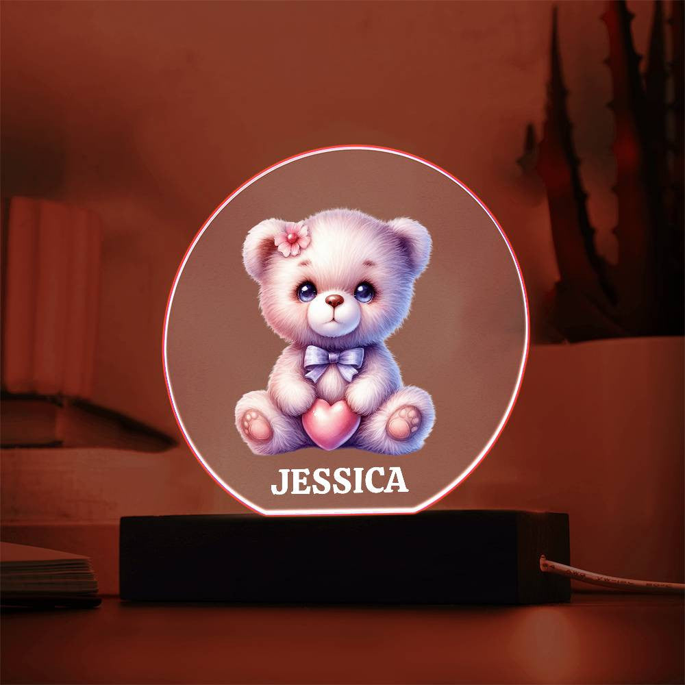 Baby Girl Teddy Bear Night light-[Heartfelt Family Gift]