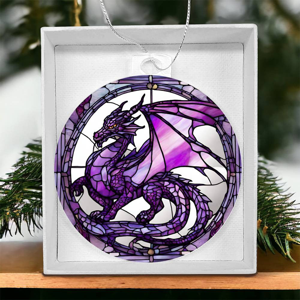 Purple Dragon Acrylic Ornament-[Heartfelt Family Gift]
