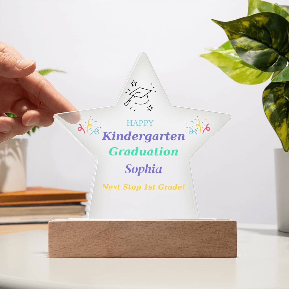 Kindergarten Graduation Plaque,  Preschool Grad,  Pre-K Graduate,  Nightlight, Last Day of School Gift, Pre School Gift, Class of 2036 2037-[Heartfelt Family Gift]