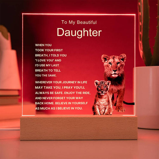 To My Daughter Plaque-[Heartfelt Family Gift]