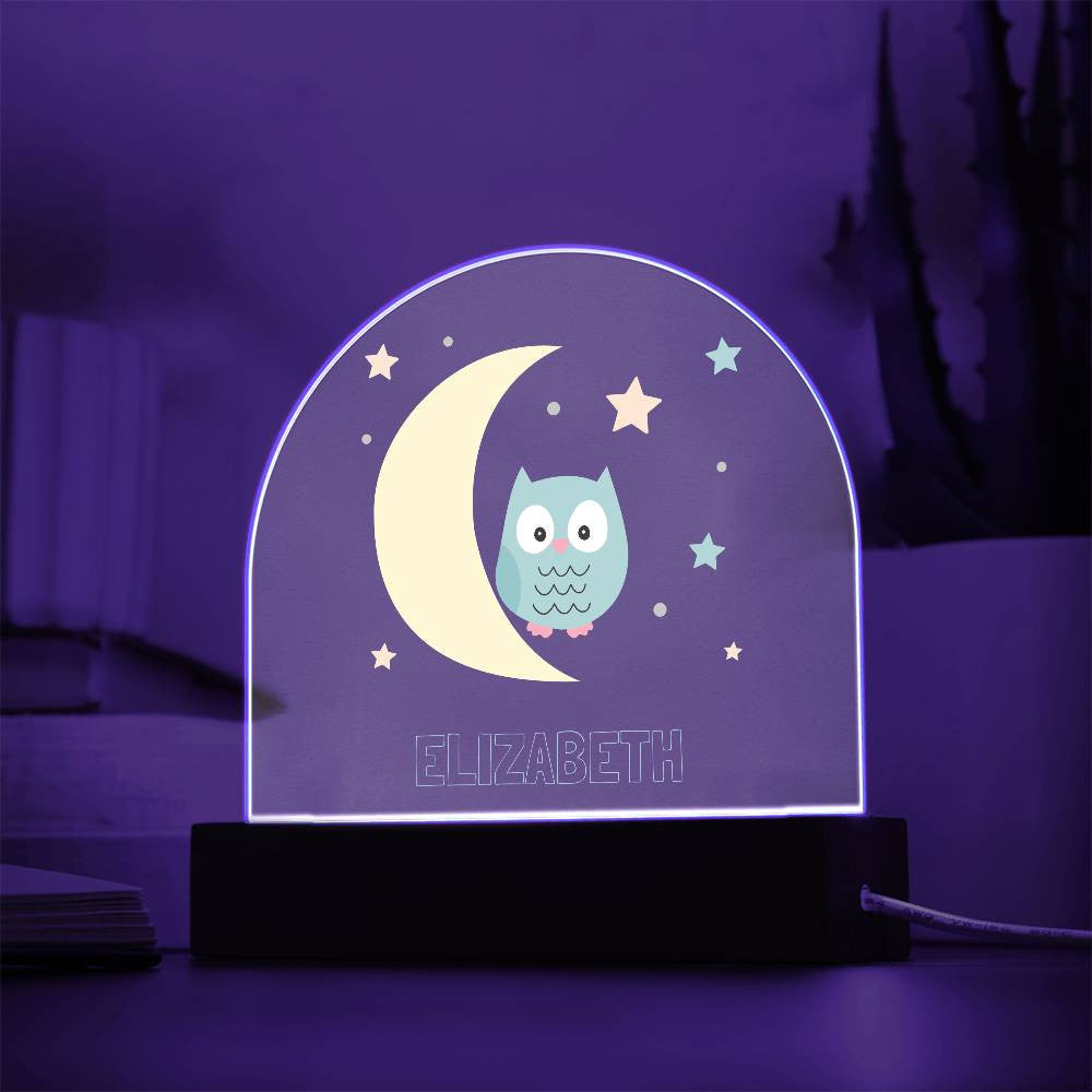 Personalized Owl Night Light for Kids Rooms - Custom Name Nursery Decor  Gift for Children-[Heartfelt Family Gift]