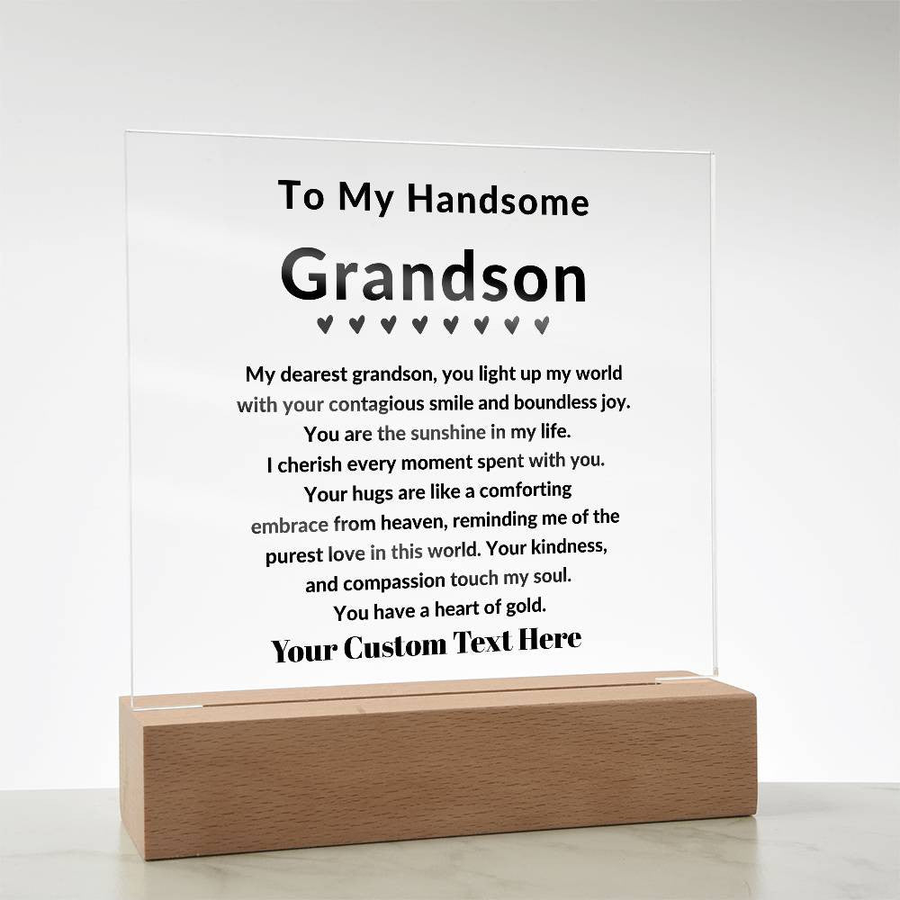 Grandson Acrylic Plaque-[Heartfelt Family Gift]