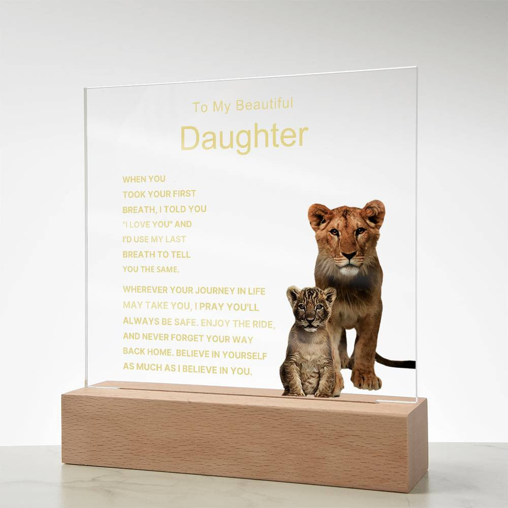 To My Daughter Plaque-[Heartfelt Family Gift]