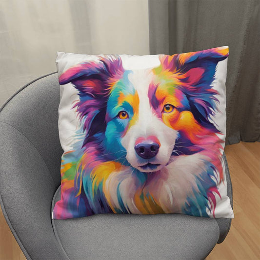 Watercolor Collie Throw Classic Pillow in 5 Sizes-[Heartfelt Family Gift]