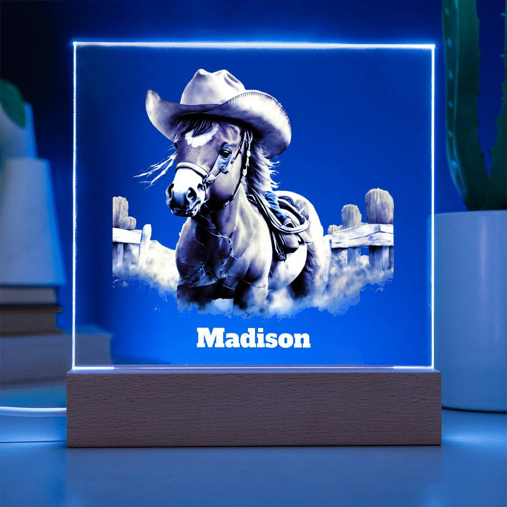 Pony Acrylic Night Light for Little Girls Room-[Heartfelt Family Gift]
