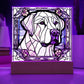 Cute Labrador retriever Acrylic Plaque, Lab Mom Gift, Housewarming gift for pet owner, Faux stained glass bedside lamp, Labdrador Decor, Birthday gift for lab Mom Labrador Lover-[Heartfelt Family Gift]