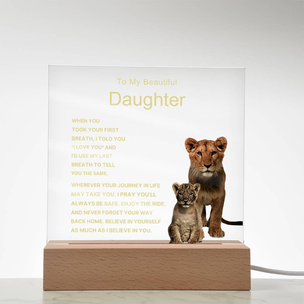 To My Daughter Plaque-[Heartfelt Family Gift]