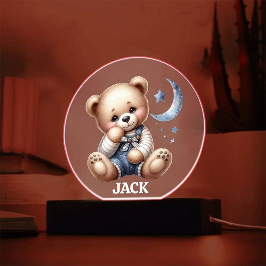 Baby Boy Teddy Bear Night Light-[Heartfelt Family Gift]