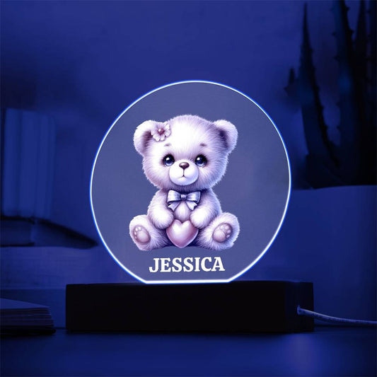 Baby Girl Teddy Bear Night light-[Heartfelt Family Gift]