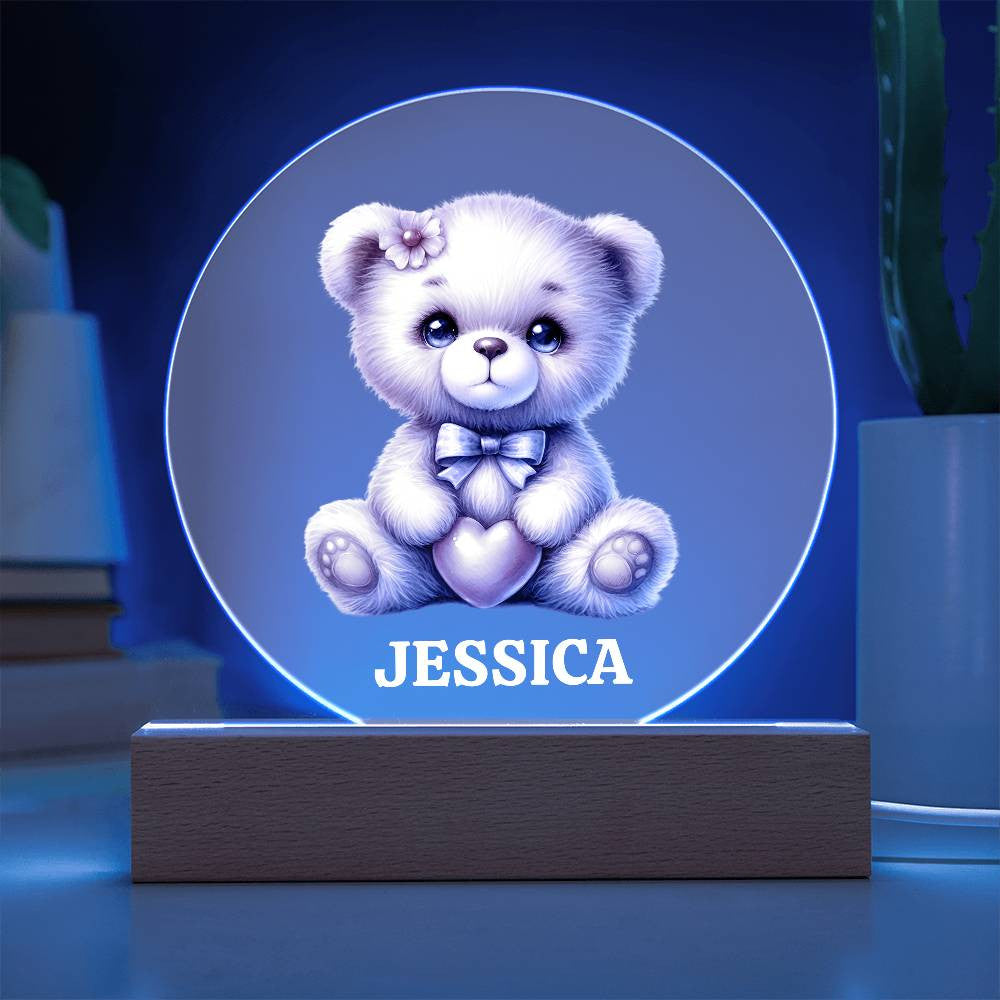 Baby Girl Teddy Bear Night light-[Heartfelt Family Gift]
