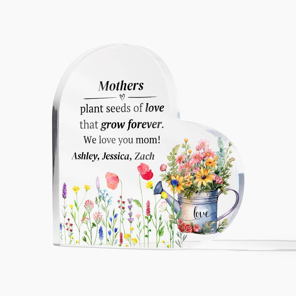 Mother Acrylic Heart Plaque Gift for Mom-[Heartfelt Family Gift]