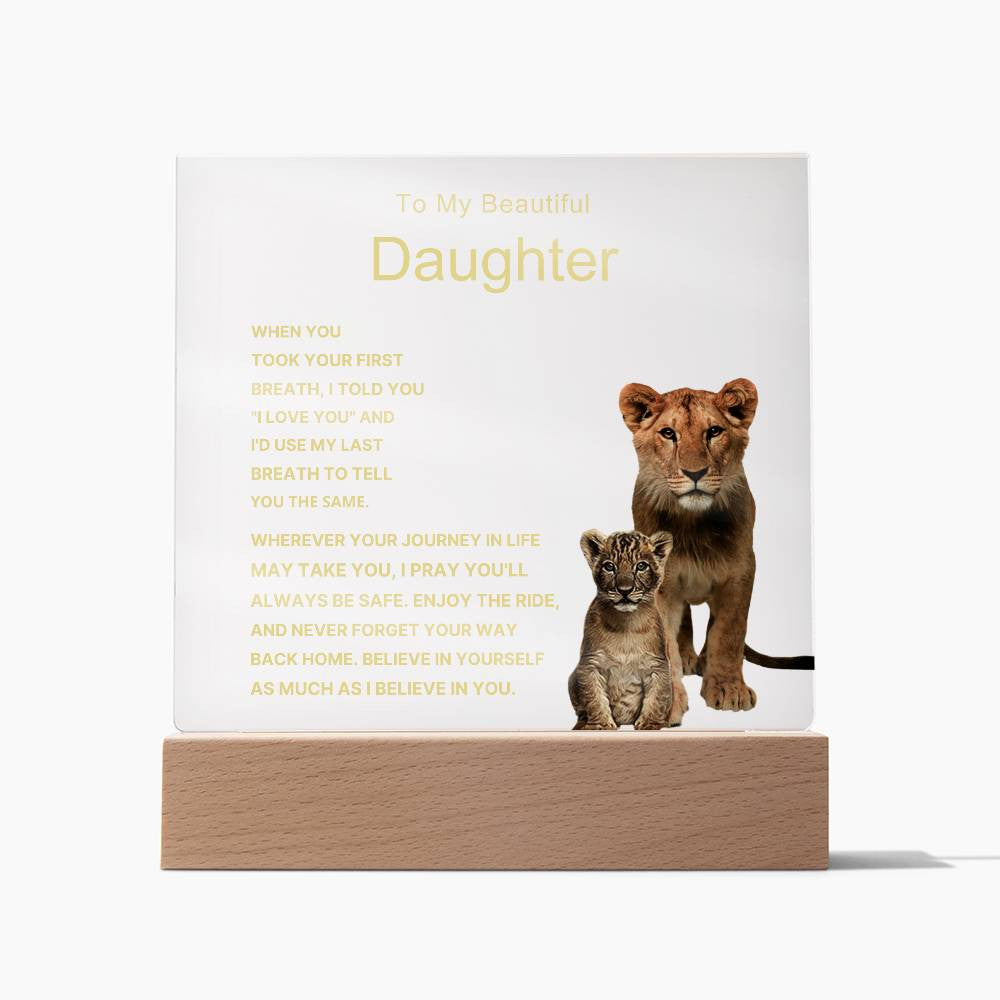To My Daughter Plaque-[Heartfelt Family Gift]