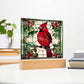 Faux Stained Glass Cardinal Acrylic Plaque Memorial and Remembrance Gift for Loss of Loved One Home Decor for Cardinal Lovers Red Bird-[Heartfelt Family Gift]