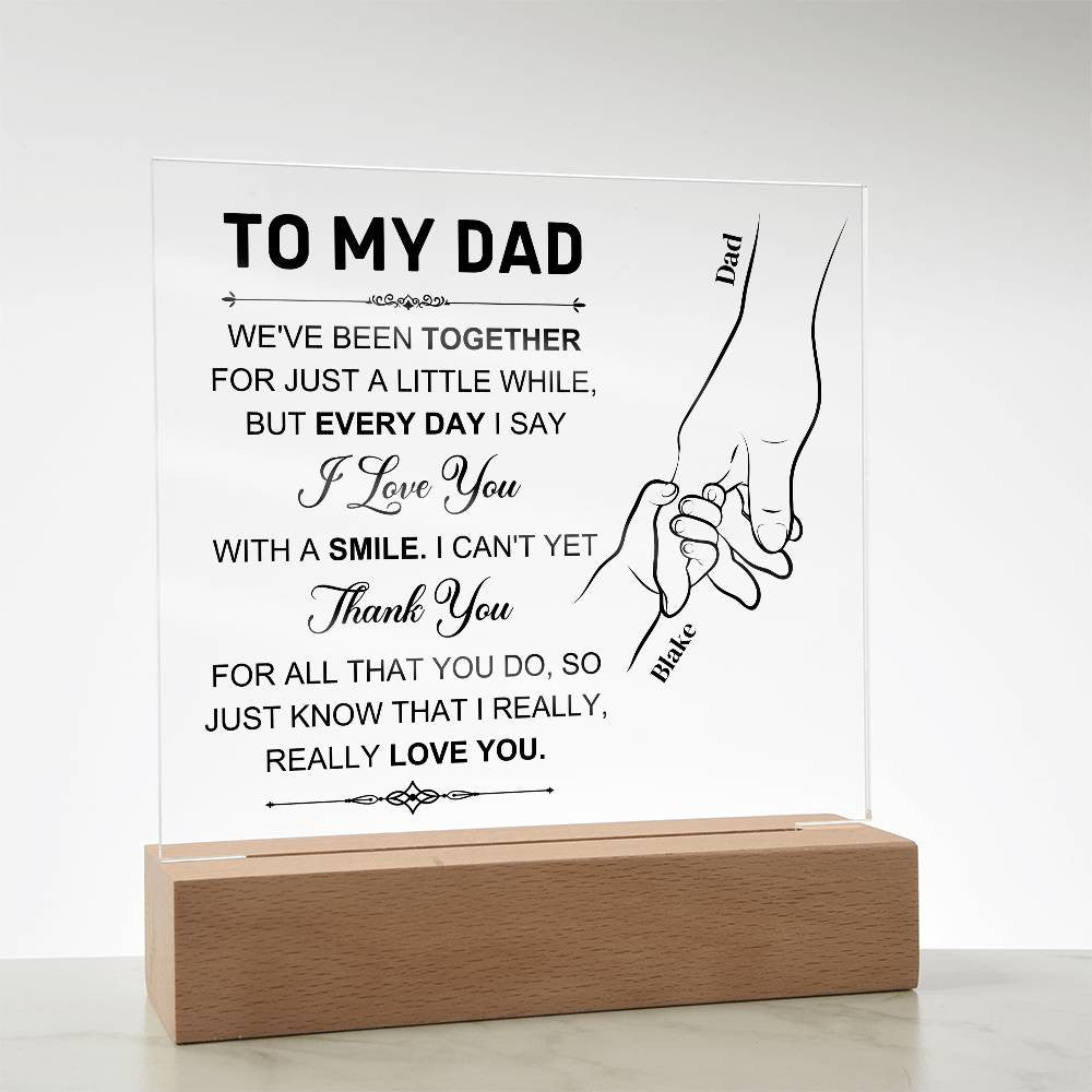 Personalized Father Son Acrylic Plaque-[Heartfelt Family Gift]