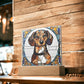 Dachshund Dog Acrylic Plaque with LED Lights-[Heartfelt Family Gift]