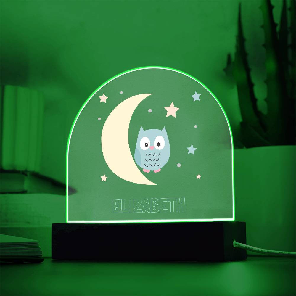 Personalized Owl Night Light for Kids Rooms - Custom Name Nursery Decor  Gift for Children-[Heartfelt Family Gift]