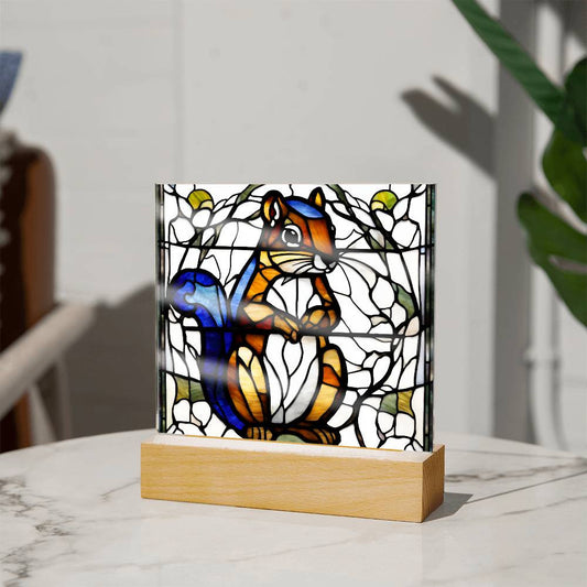 squirrel 2 Acrylic Square Plaque-[Heartfelt Family Gift]