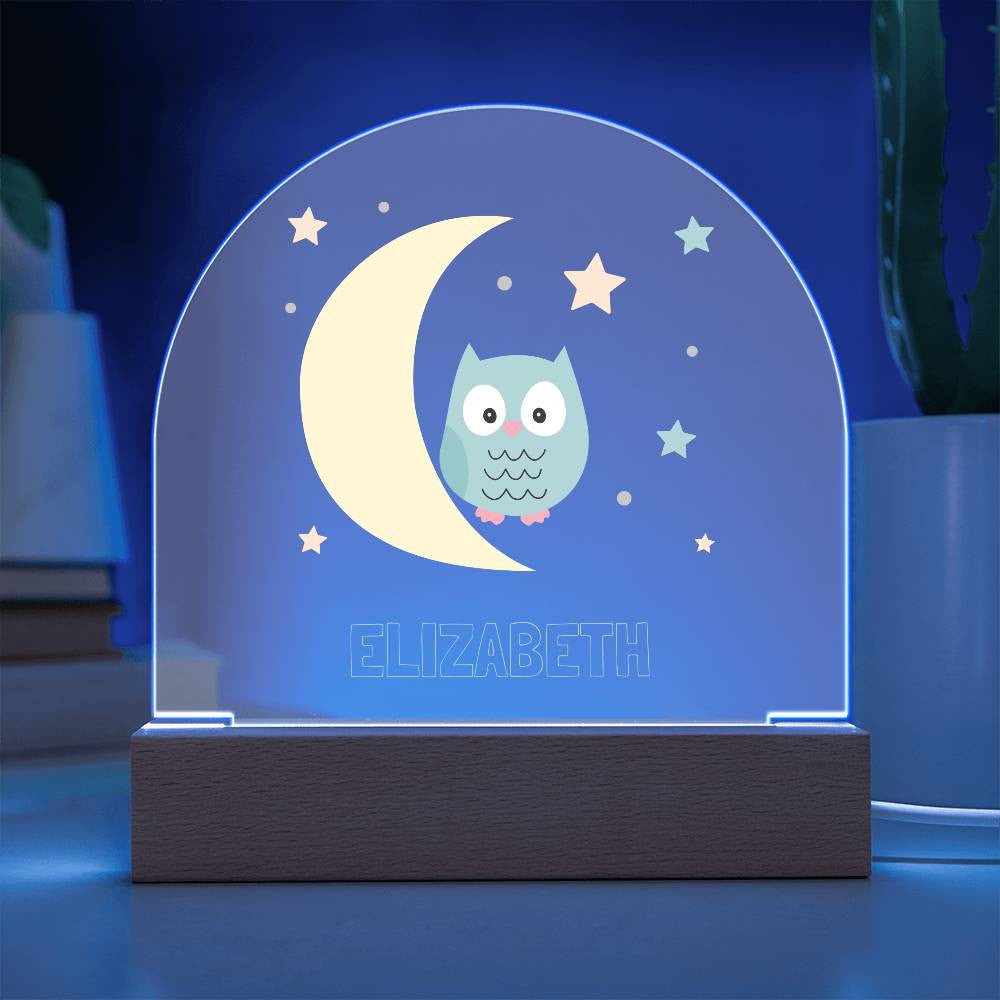 Personalized Owl Night Light for Kids Rooms - Custom Name Nursery Decor  Gift for Children-[Heartfelt Family Gift]