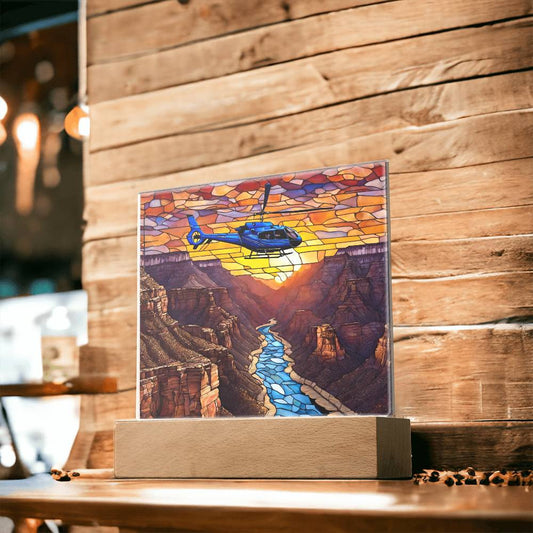 Grand Canyon Acrylic Square Plaque-[Heartfelt Family Gift]