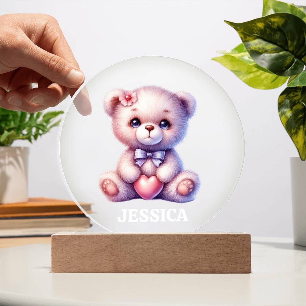 Baby Girl Teddy Bear Night light-[Heartfelt Family Gift]