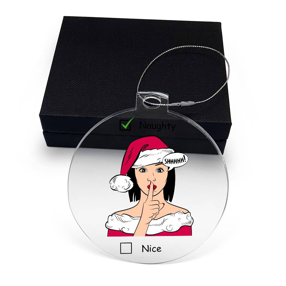 Naughty or Nice Couple Gift - Funny Christmas Ornament for Husband Acrylic Tree Decoration-[Heartfelt Family Gift]