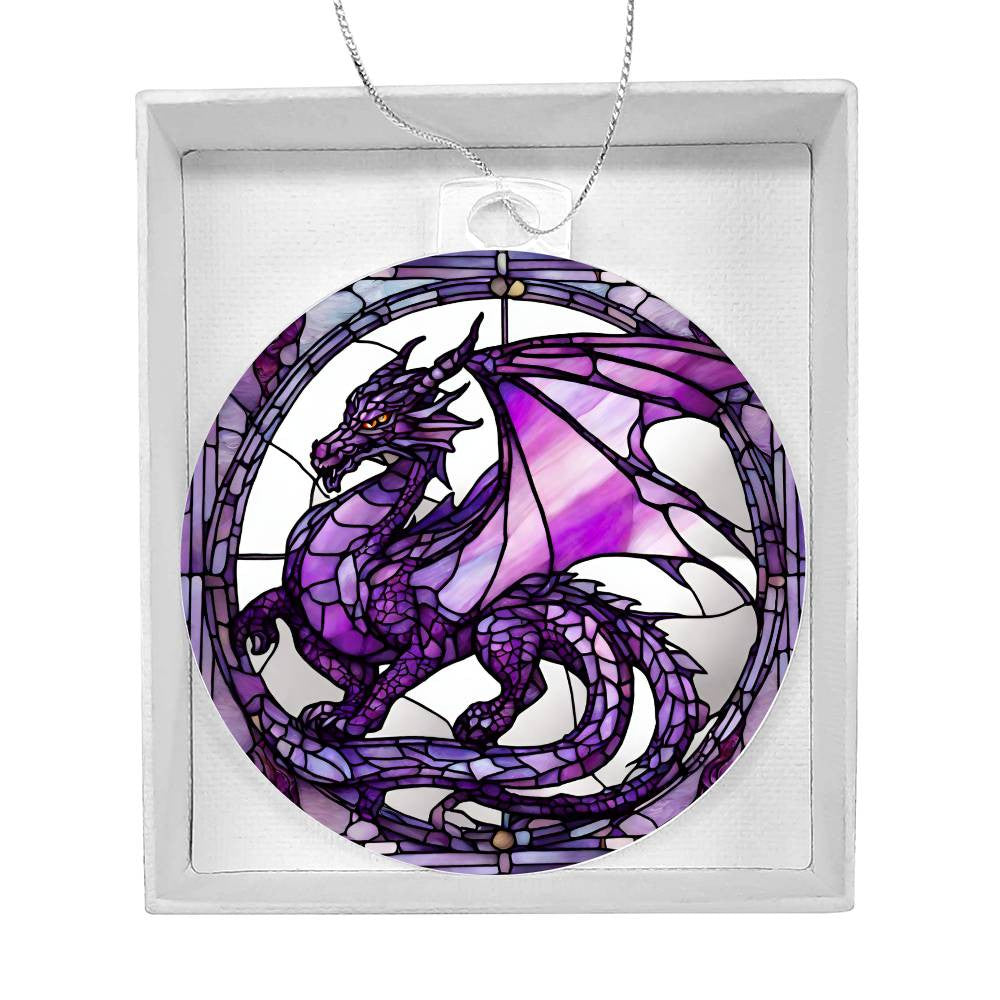 Purple Dragon Acrylic Ornament-[Heartfelt Family Gift]