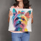 Watercolor Yorkie Throw Pillow in 5 sizes-[Heartfelt Family Gift]