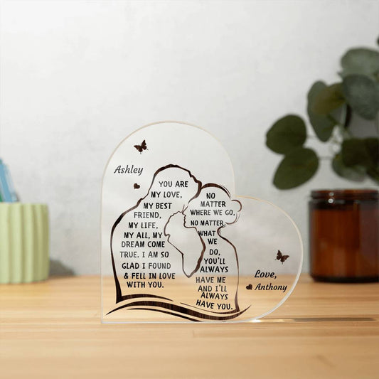 Personalized Heart Plaque Gift for Husband Wife or Soulmate-[Heartfelt Family Gift]