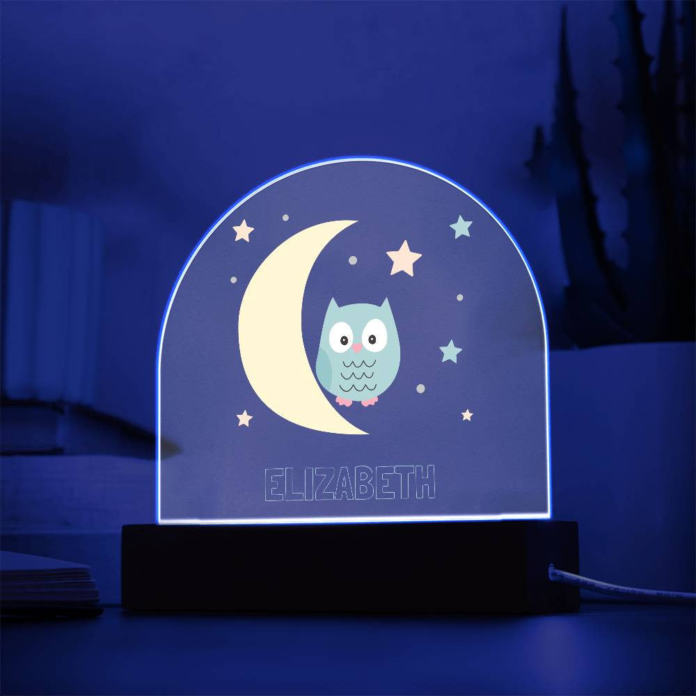 Personalized Owl Night Light for Kids Rooms - Custom Name Nursery Decor  Gift for Children-[Heartfelt Family Gift]