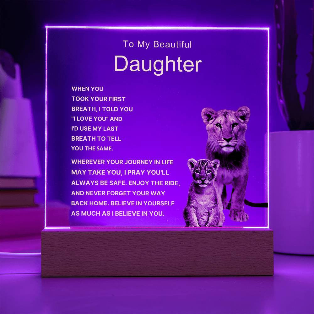 To My Daughter Plaque-[Heartfelt Family Gift]