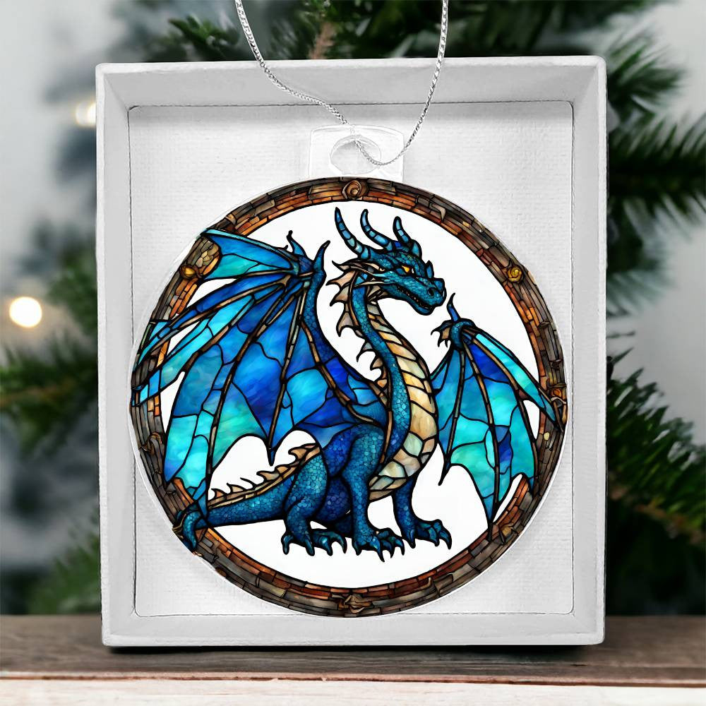 Blue Dragon Acrylic Ornament-[Heartfelt Family Gift]
