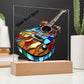 Acrylic Guitar Stained Glass Acrylic Plaque, Guitar Nightlight, Guitar Lover Gift, Guitar Player Gift, Guitar Picture Plaque-[Heartfelt Family Gift]