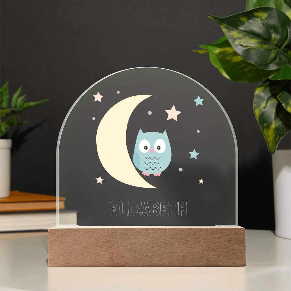 Personalized Owl Night Light for Kids Rooms - Custom Name Nursery Decor  Gift for Children-[Heartfelt Family Gift]