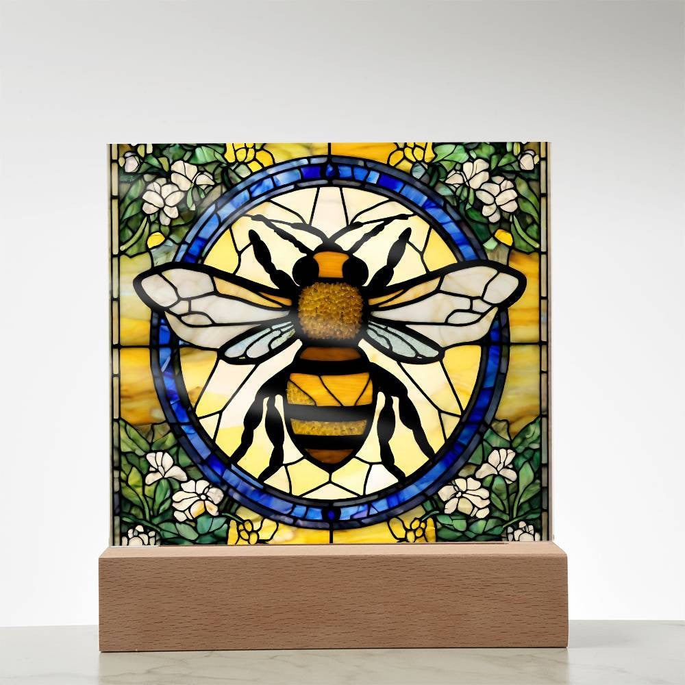 Beekeeper Bee Acrylic Square Plaque-[Heartfelt Family Gift]