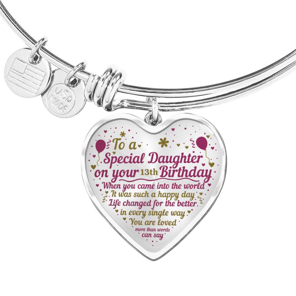 Engraved Personalized Birthday Heart Necklace  Bracelet - Customizable Gift-[Heartfelt Family Gift]