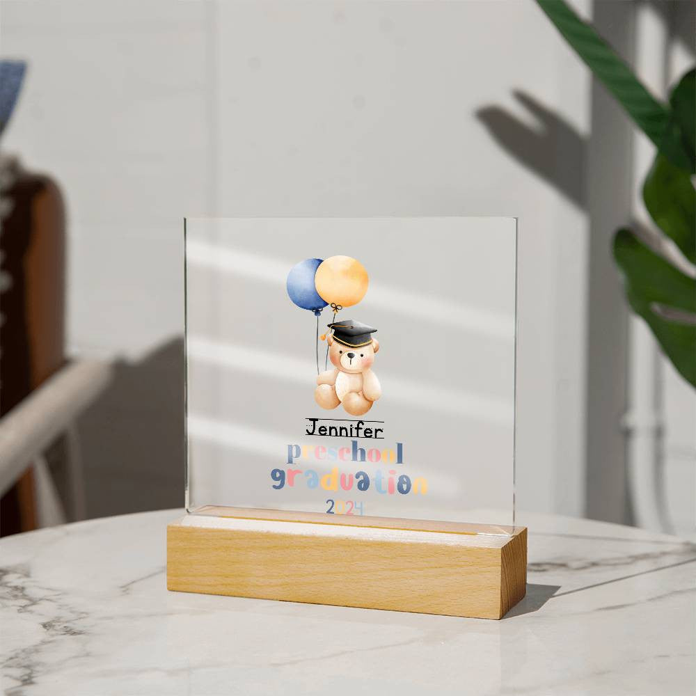 Personalized Preschool Graduation LED Plaque Gift-[Heartfelt Family Gift]