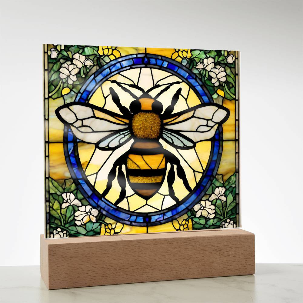 Beekeeper Bee Acrylic Square Plaque-[Heartfelt Family Gift]