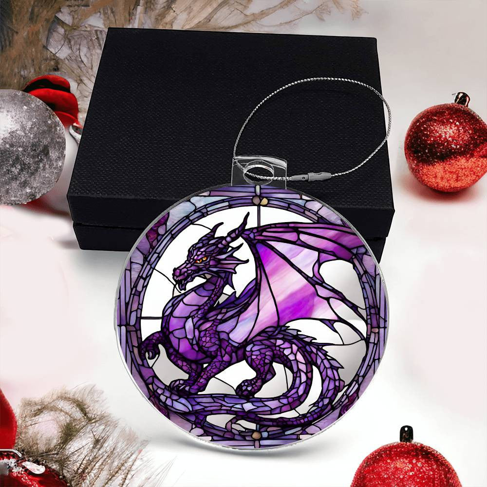 Purple Dragon Acrylic Ornament-[Heartfelt Family Gift]