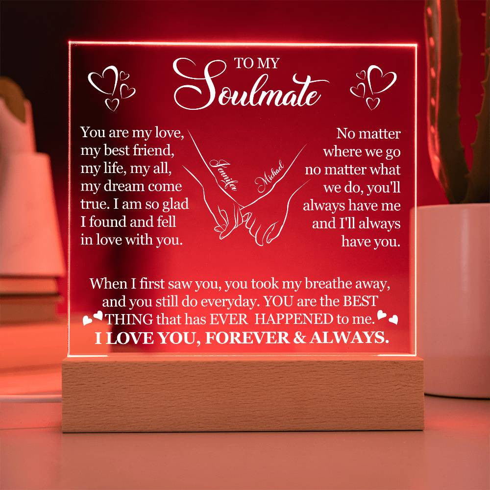 Acrylic Square Plaque-[Heartfelt Family Gift]