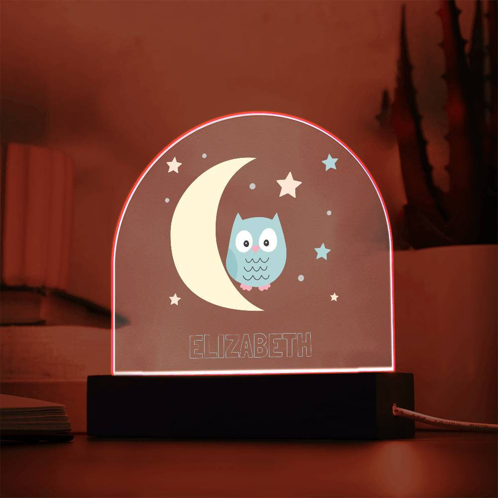 Personalized Owl Night Light for Kids Rooms - Custom Name Nursery Decor  Gift for Children-[Heartfelt Family Gift]