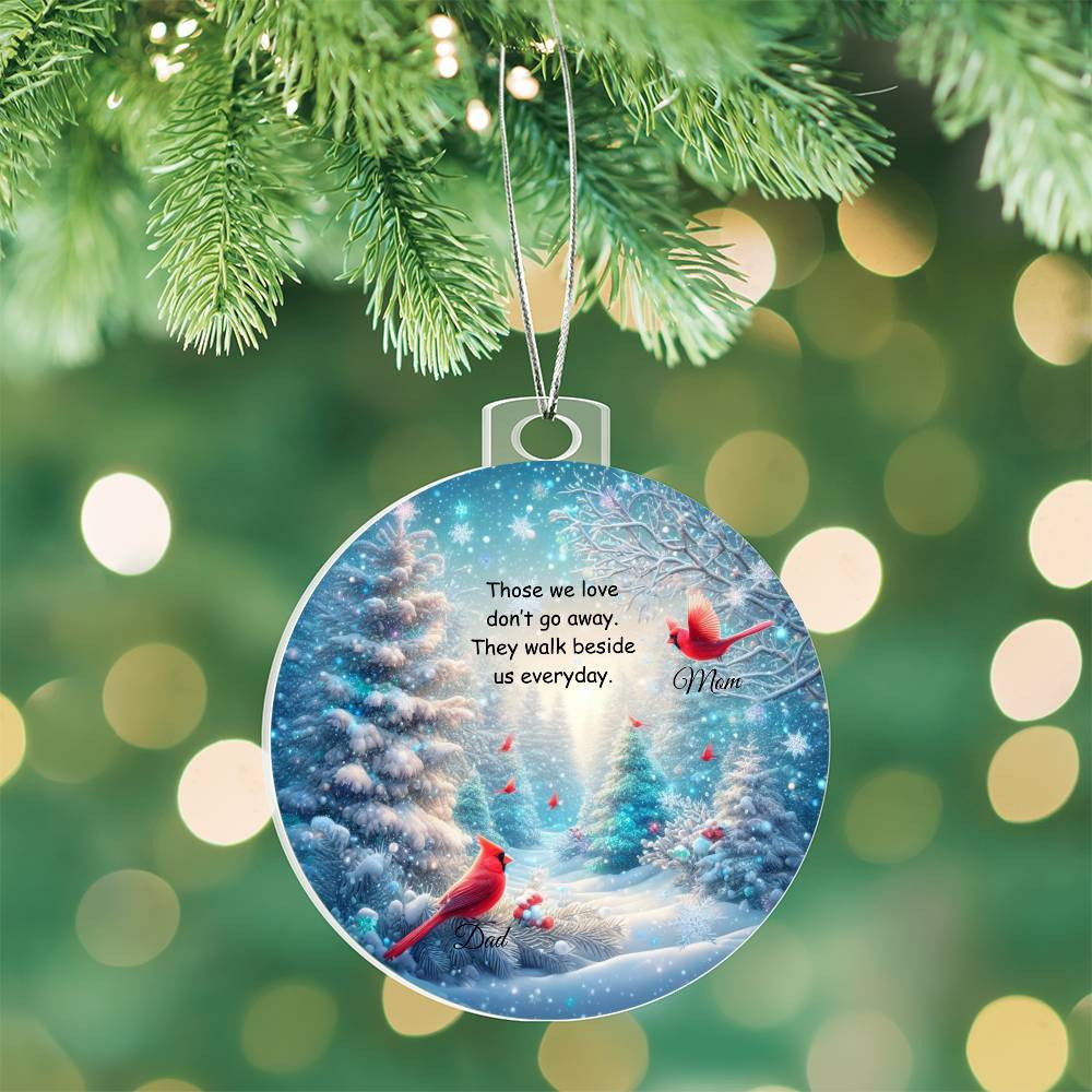 Classic Cardinal Memorial Ornament - In Loving Memory Remembrance Gift with Personalized Name - Thoughtful Christmas Decoration-[Heartfelt Family Gift]