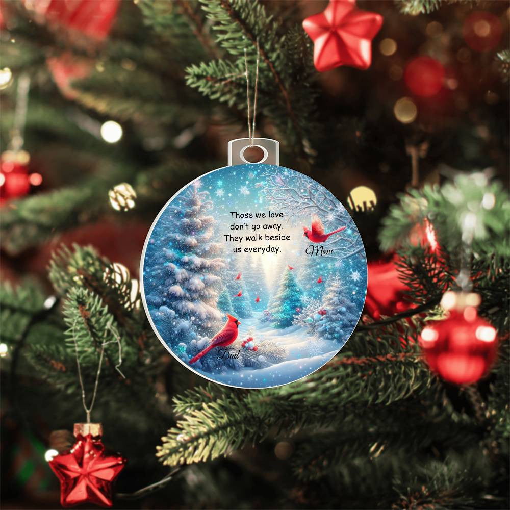 Classic Cardinal Memorial Ornament - In Loving Memory Remembrance Gift with Personalized Name - Thoughtful Christmas Decoration-[Heartfelt Family Gift]