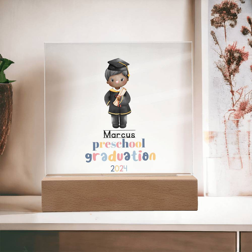 Personalized Preschool Graduation LED Plaque Gift-[Heartfelt Family Gift]