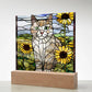 Cat Acrylic Sunflower Plaque - Perfect Gift for Cat Lovers and Home Decor-[Heartfelt Family Gift]