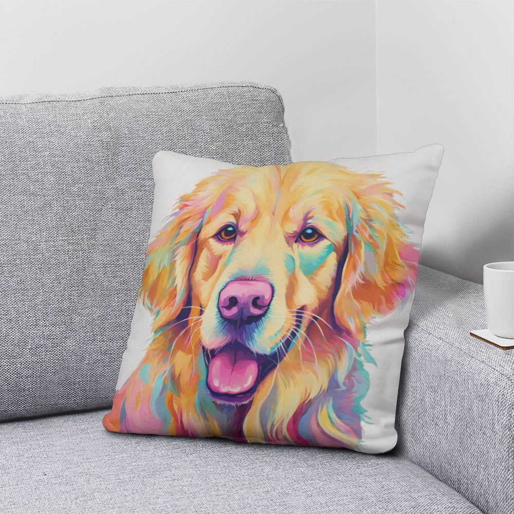 Golden Retriever Throw Pillow in 5 Sizes-[Heartfelt Family Gift]